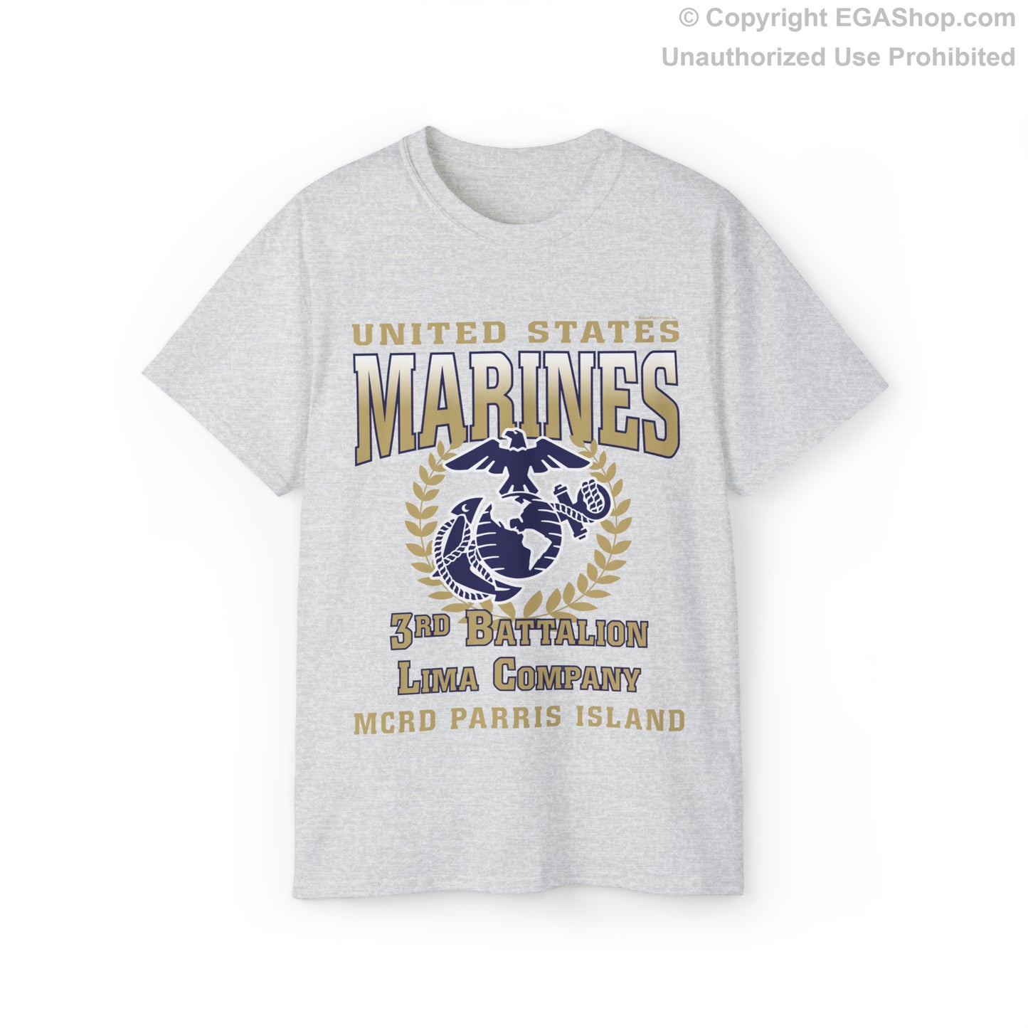 T-Shirt: Lima Co. MCRD Parris Island (EGA + Back Proud Family)