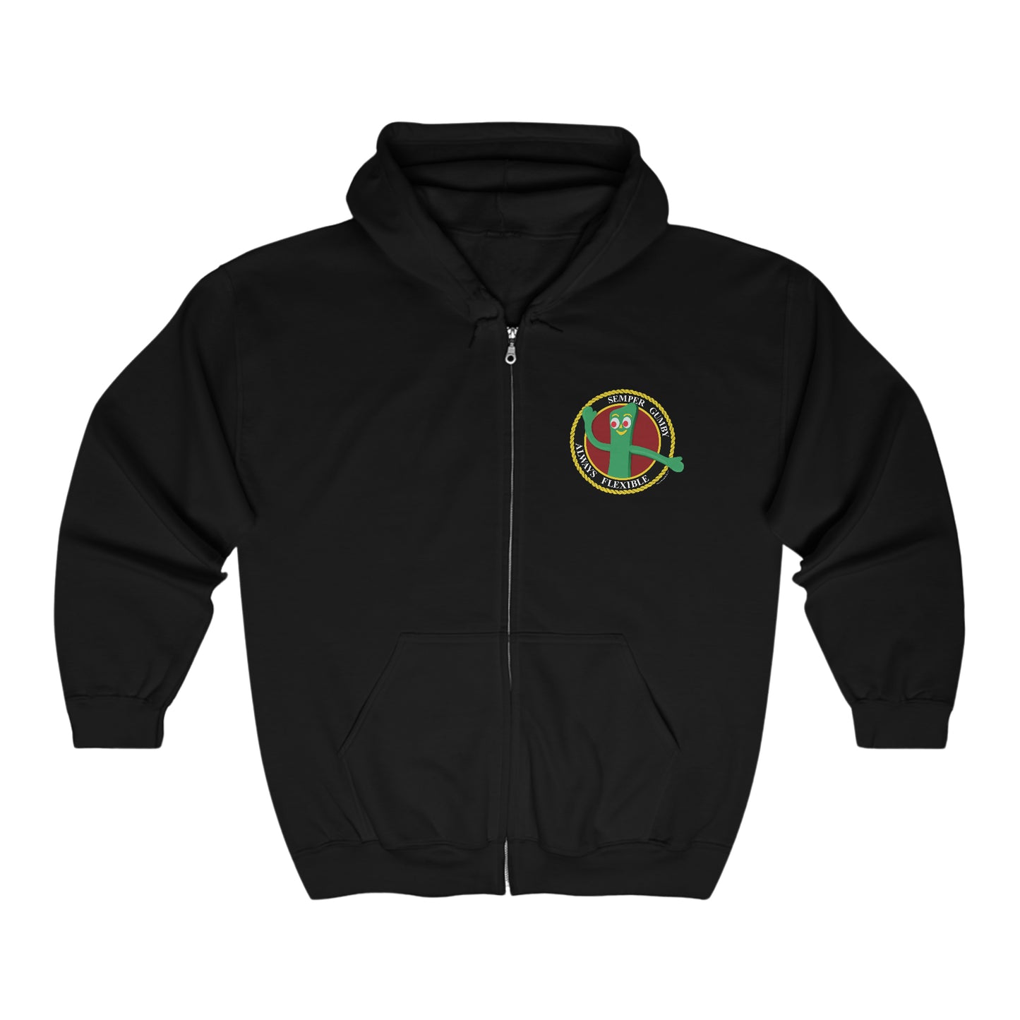 Hoodie, Full Zip: Semper Gumby
