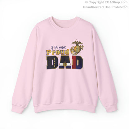 Sweatshirt: Dress Blue Proud Dad (Your Choice of Colors)