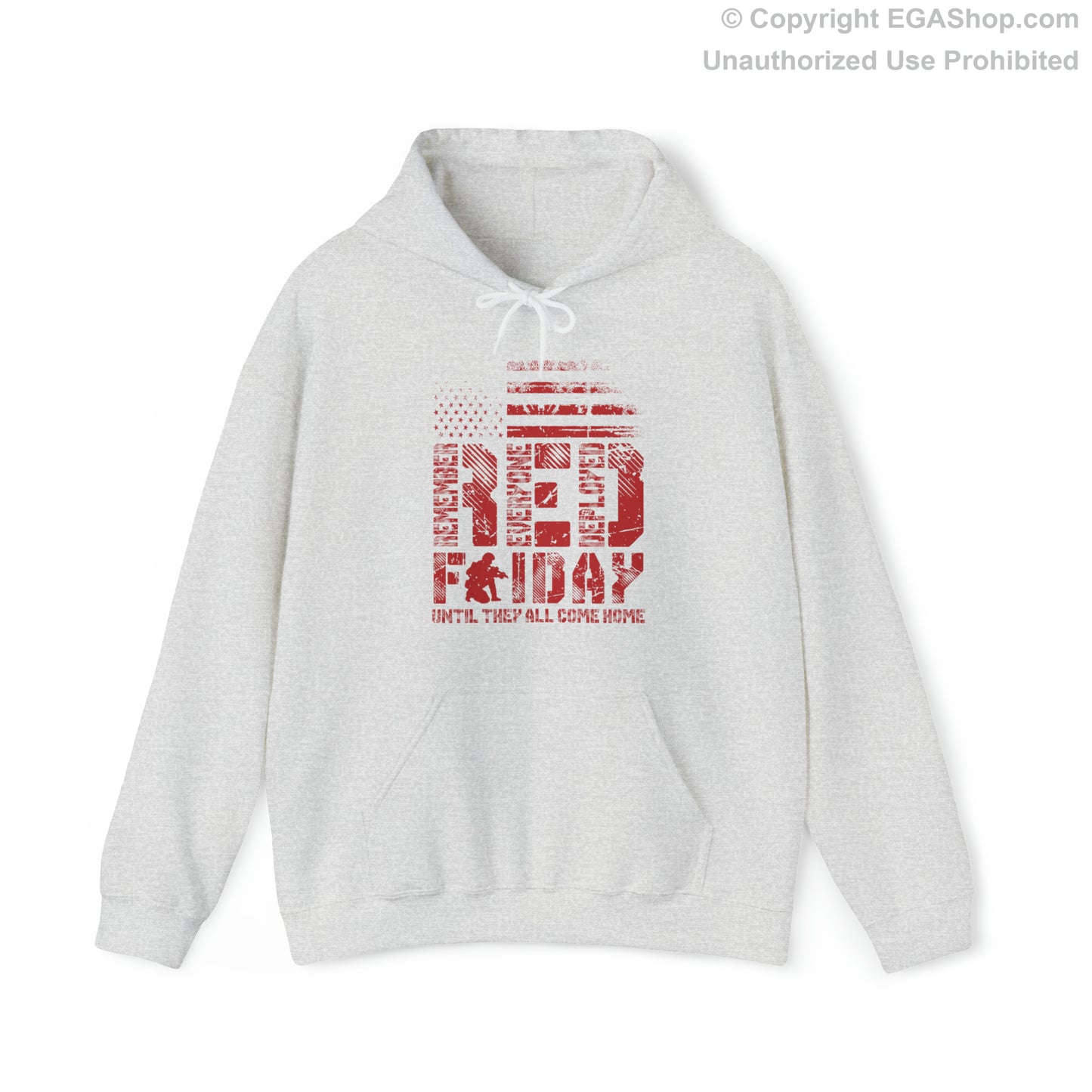 Hoodie: Red Friday with Kneeling Service Member