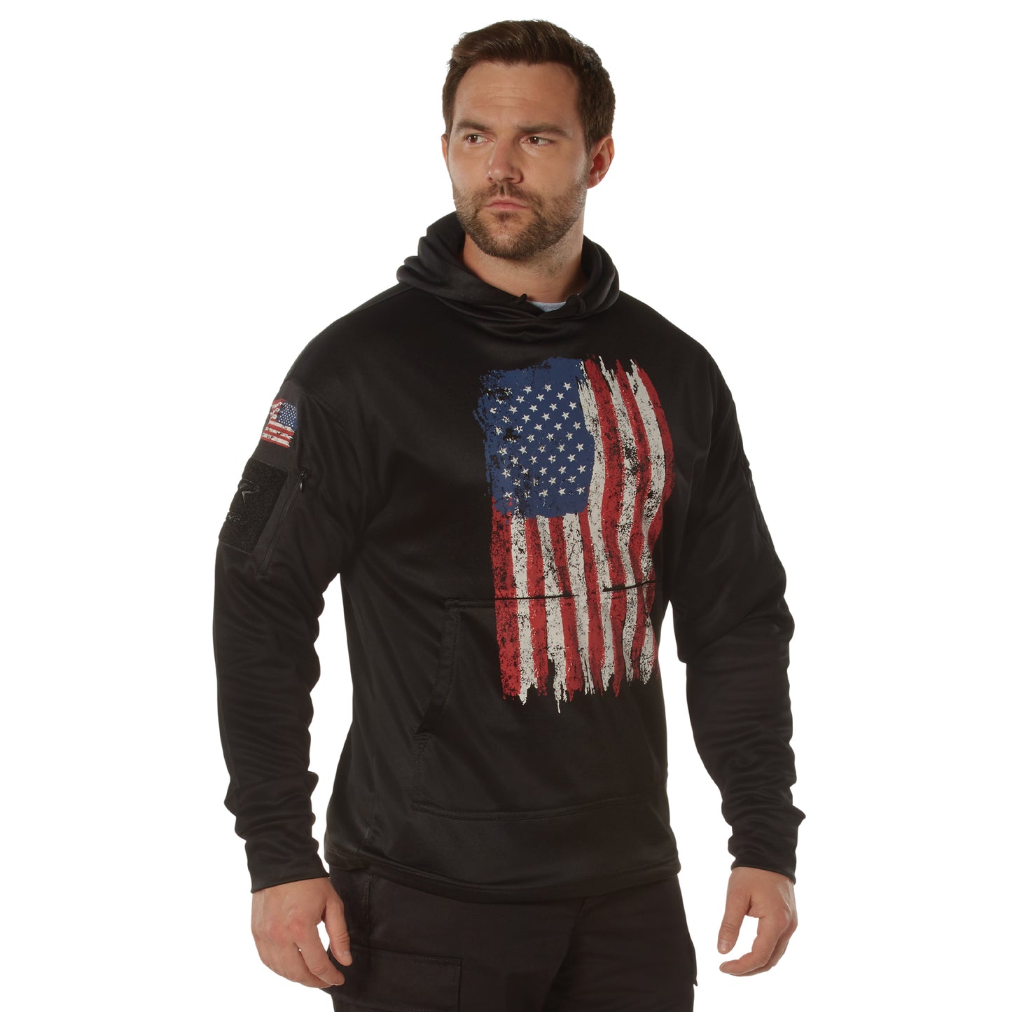 U.S. Flag Concealed Carry Hoodie Red, White, and Blue