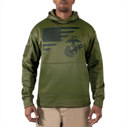 Hoodie: US Flag / USMC Eagle, Globe, & Anchor Concealed Carry Hoodie