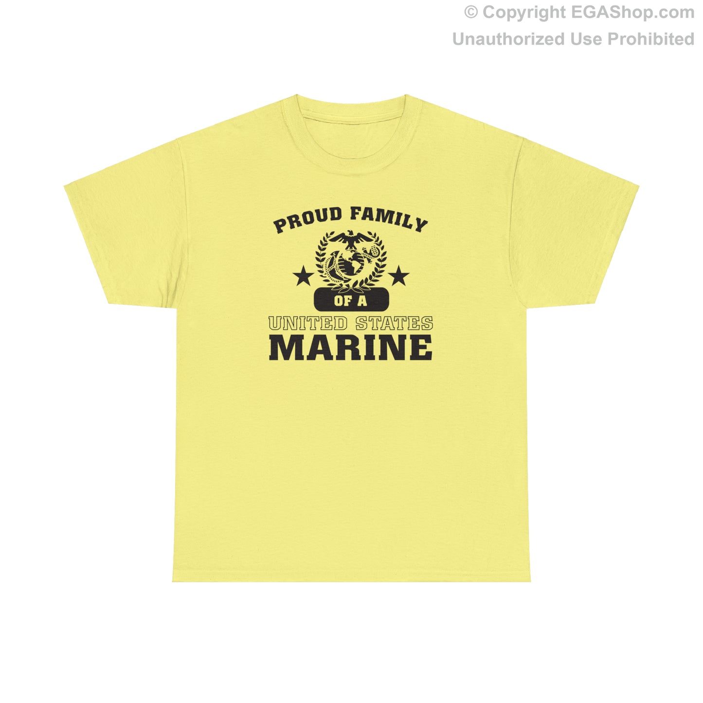 T-Shirt: Proud Family of a Marine (Varsity Style, Color Choices)
