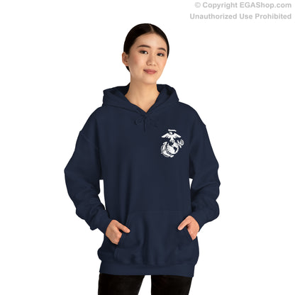 Hoodie: Lima Co. MCRD San Diego (3rd Battalion Crest on BACK)