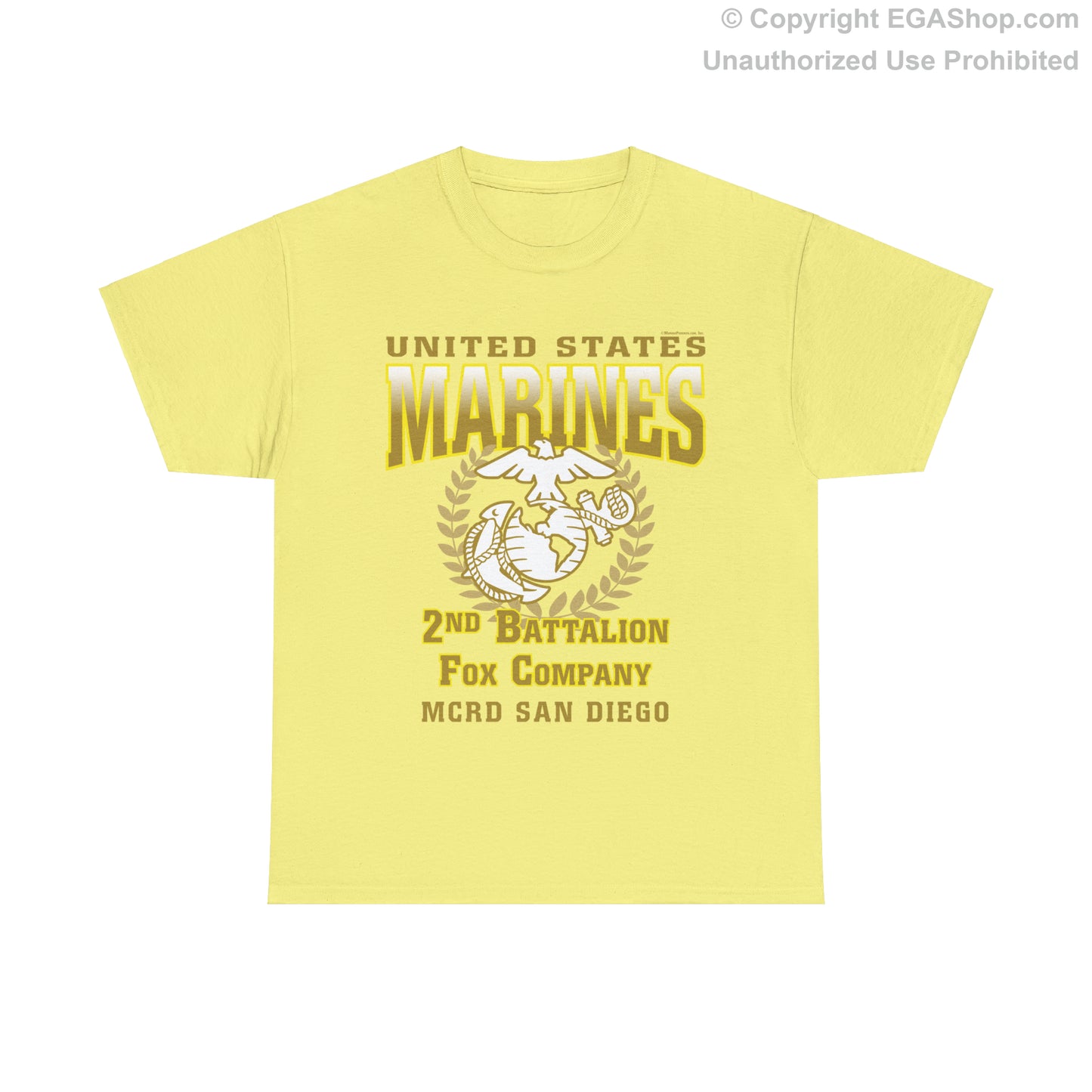T-Shirt: Fox Co. MCRD San Diego (EGA + Back Proud Family)