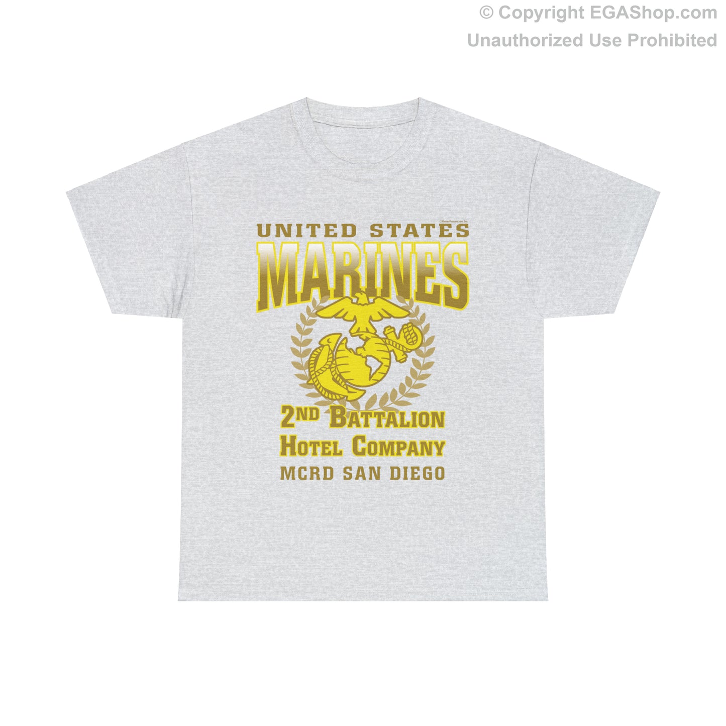 T-Shirt: Hotel Co. MCRD San Diego (EGA + Back Proud Family)