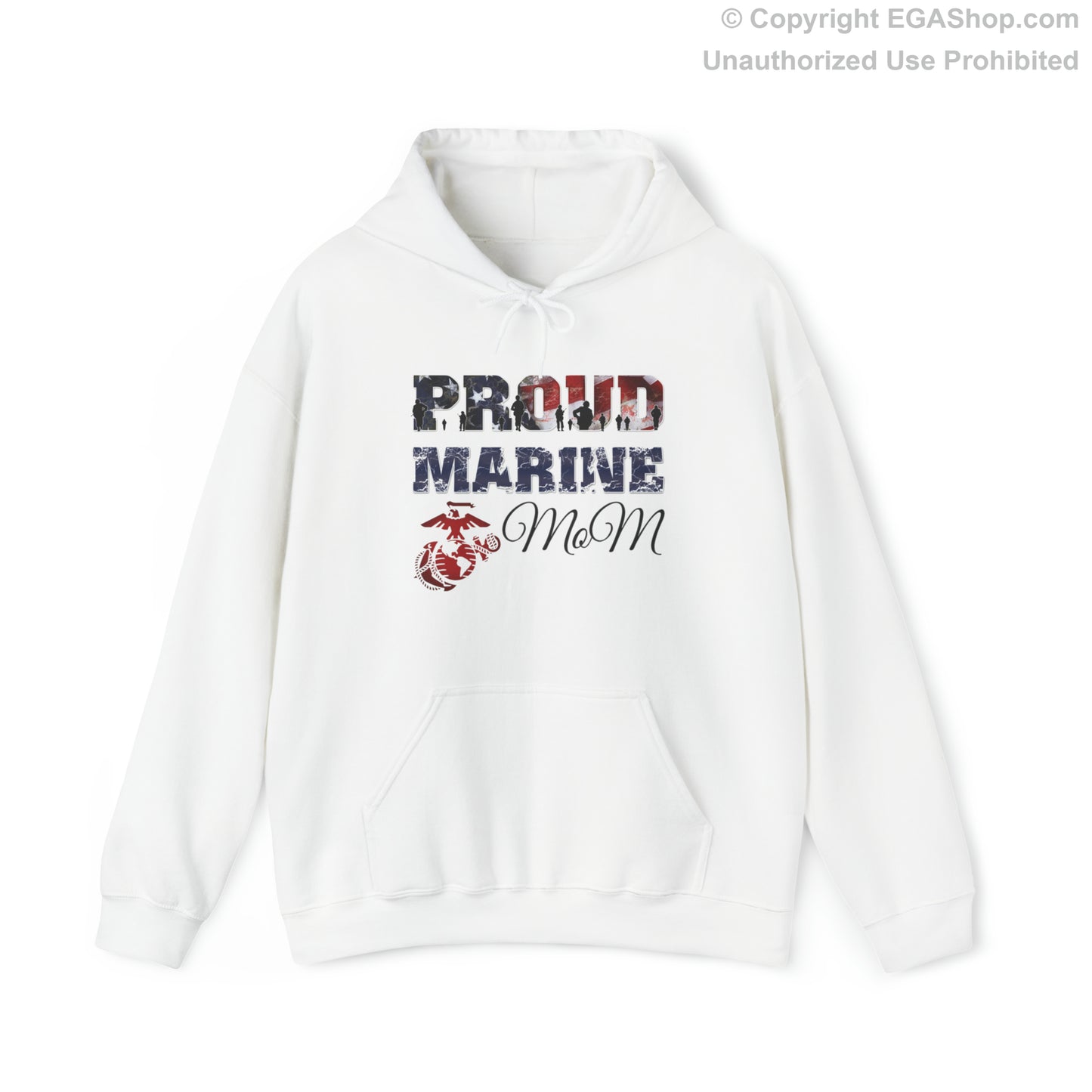 Hoodie Proud Marine MoM (Your Choice of Colors)