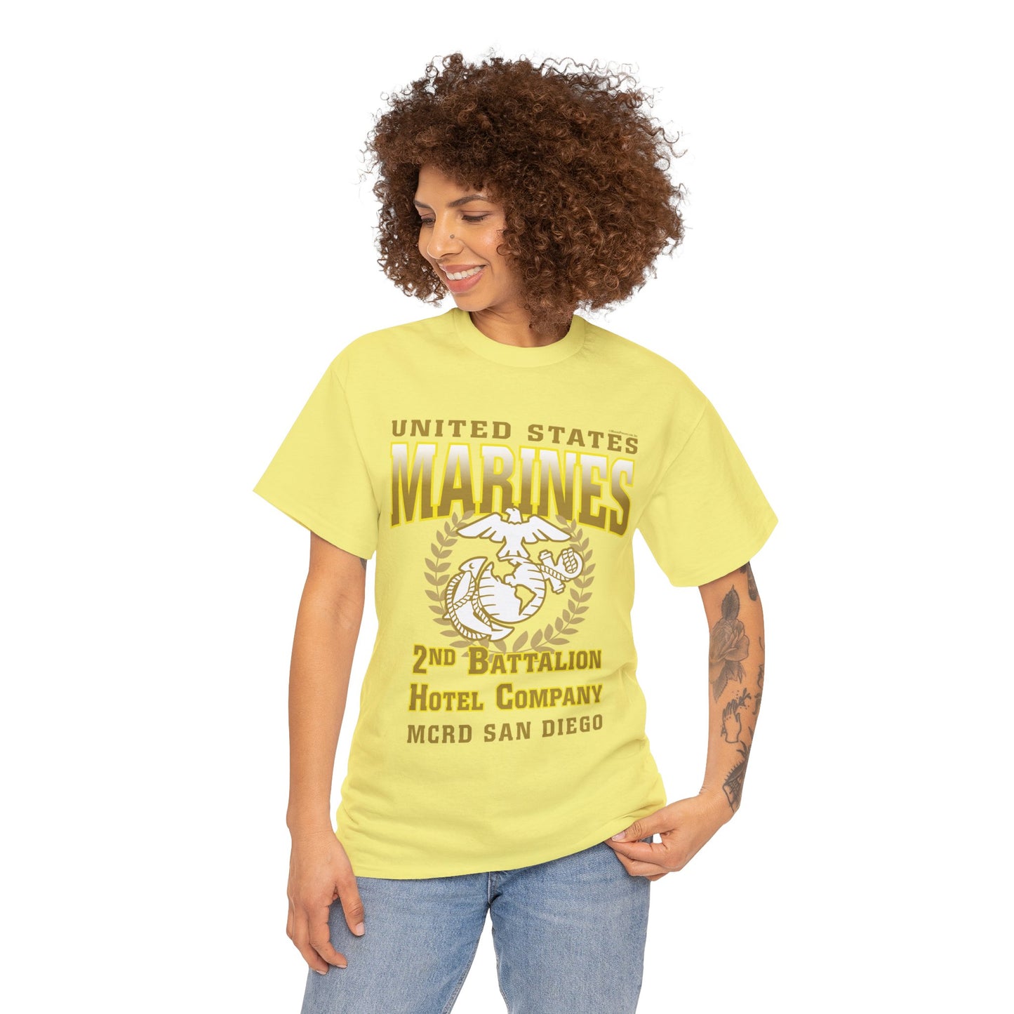 T-Shirt: Hotel Co. MCRD San Diego (EGA + Back Proud Family)