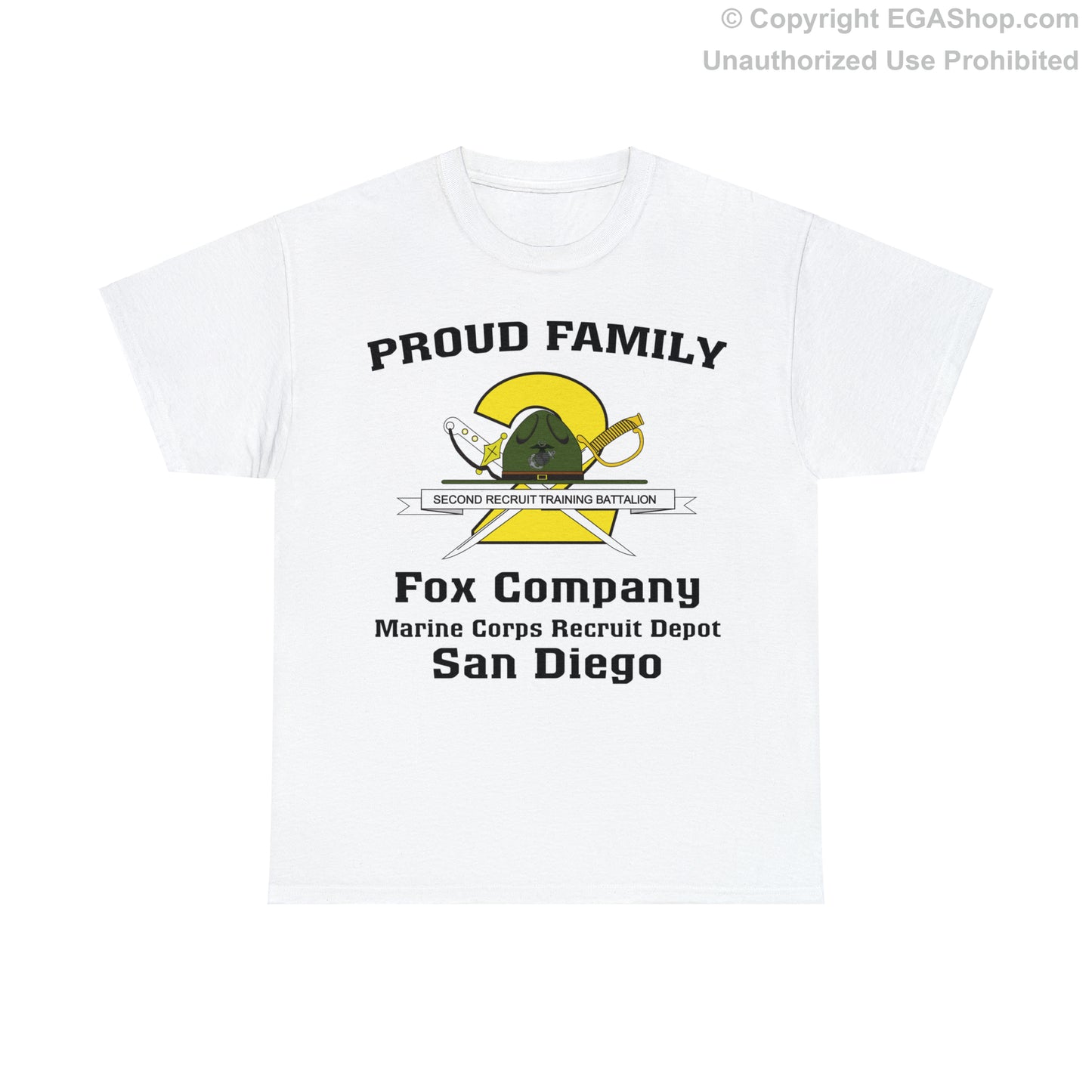 T-Shirt: Fox Co. MCRD San Diego (2nd Battalion Crest)
