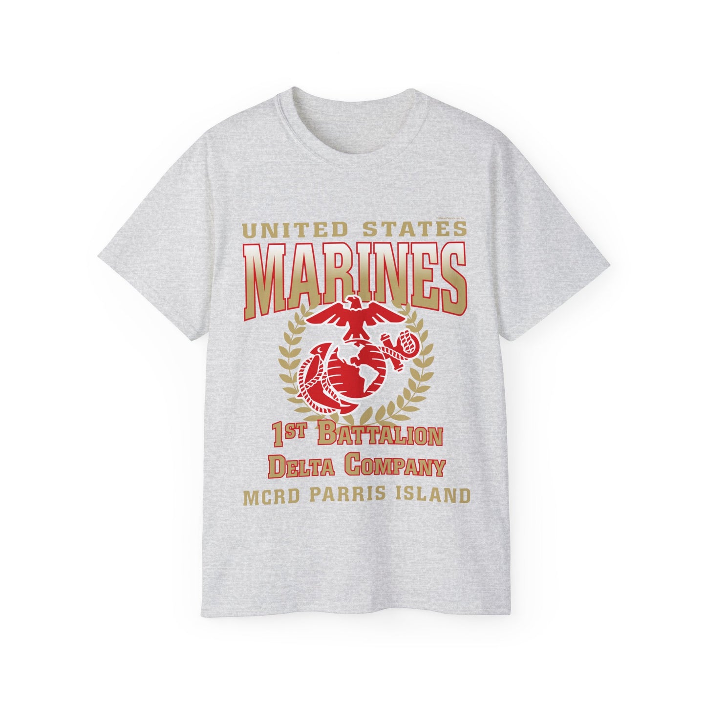 T-Shirt: Delta Co. MCRD Parris Island (EGA + Back Proud Family)