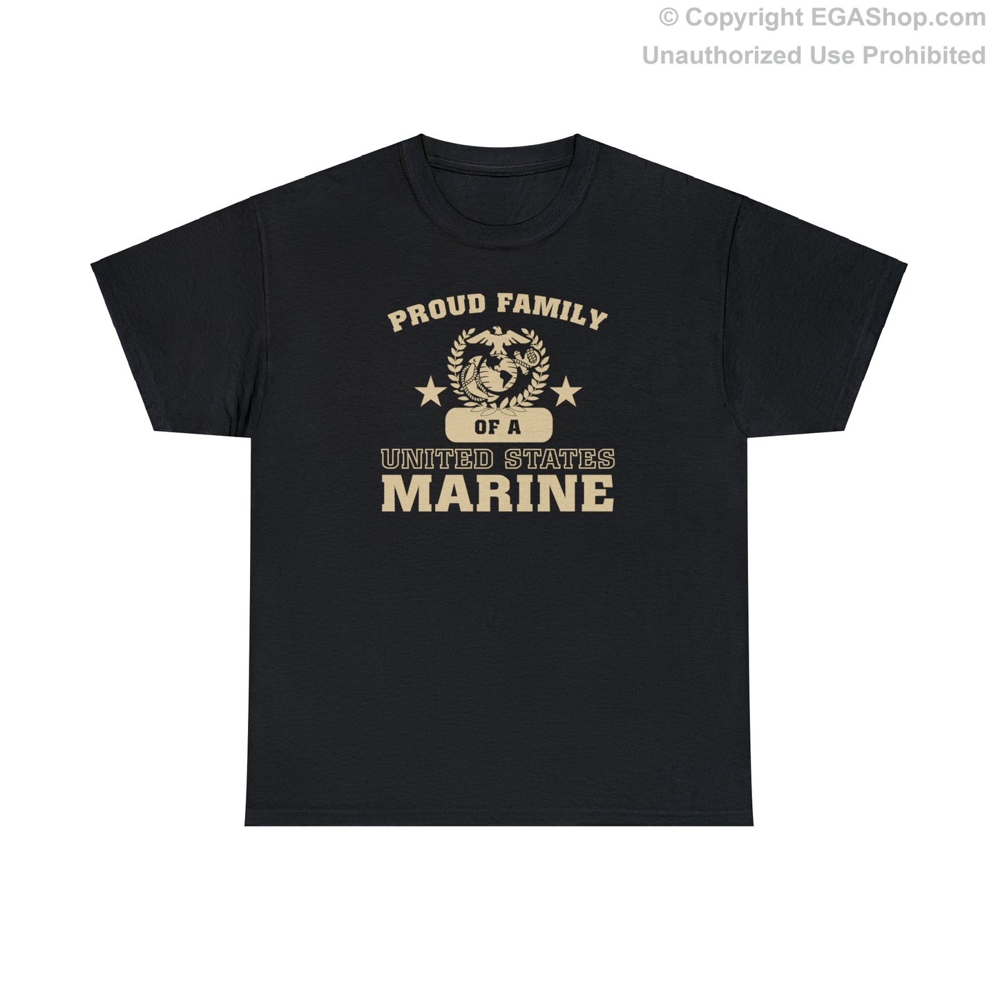 T-Shirt: Proud Family of a Marine (Varsity Style, Color Choices)