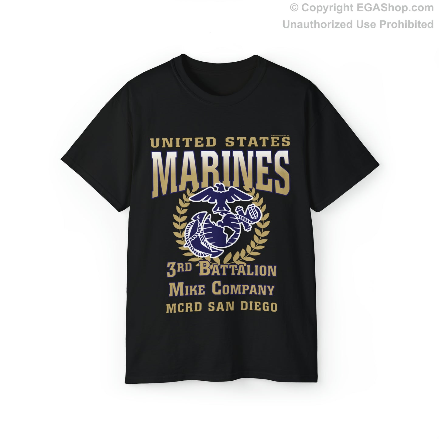 T-Shirt: Mike Co. MCRD San Diego (EGA + Back Proud Family)