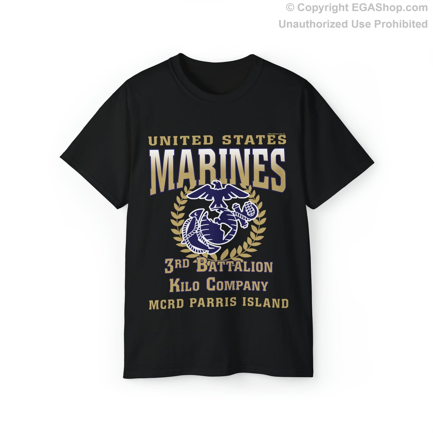 T-Shirt: Kilo Co. MCRD Parris Island (EGA, Blank Back)