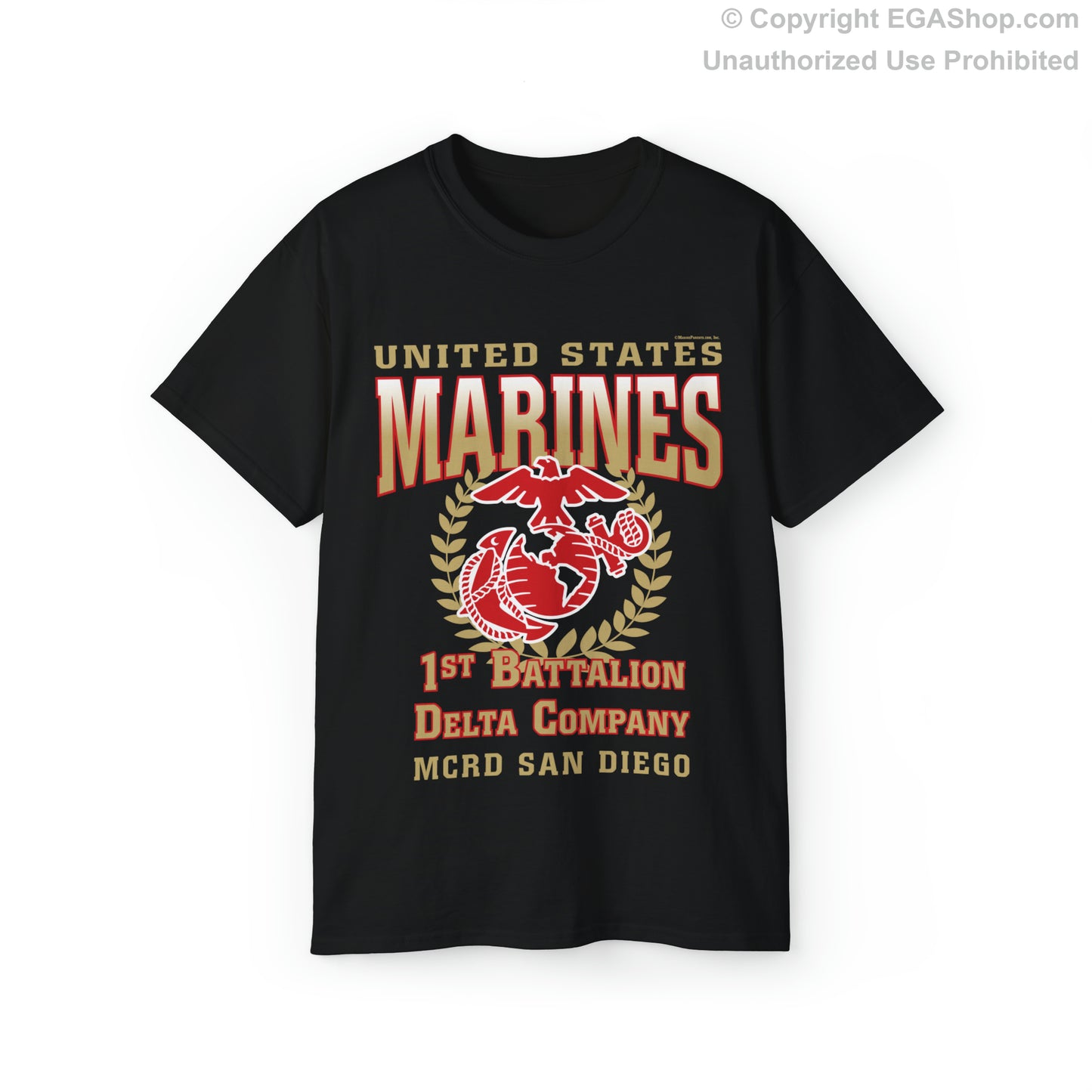 T-Shirt: Delta Co. MCRD San Diego (EGA + Back Proud Family)