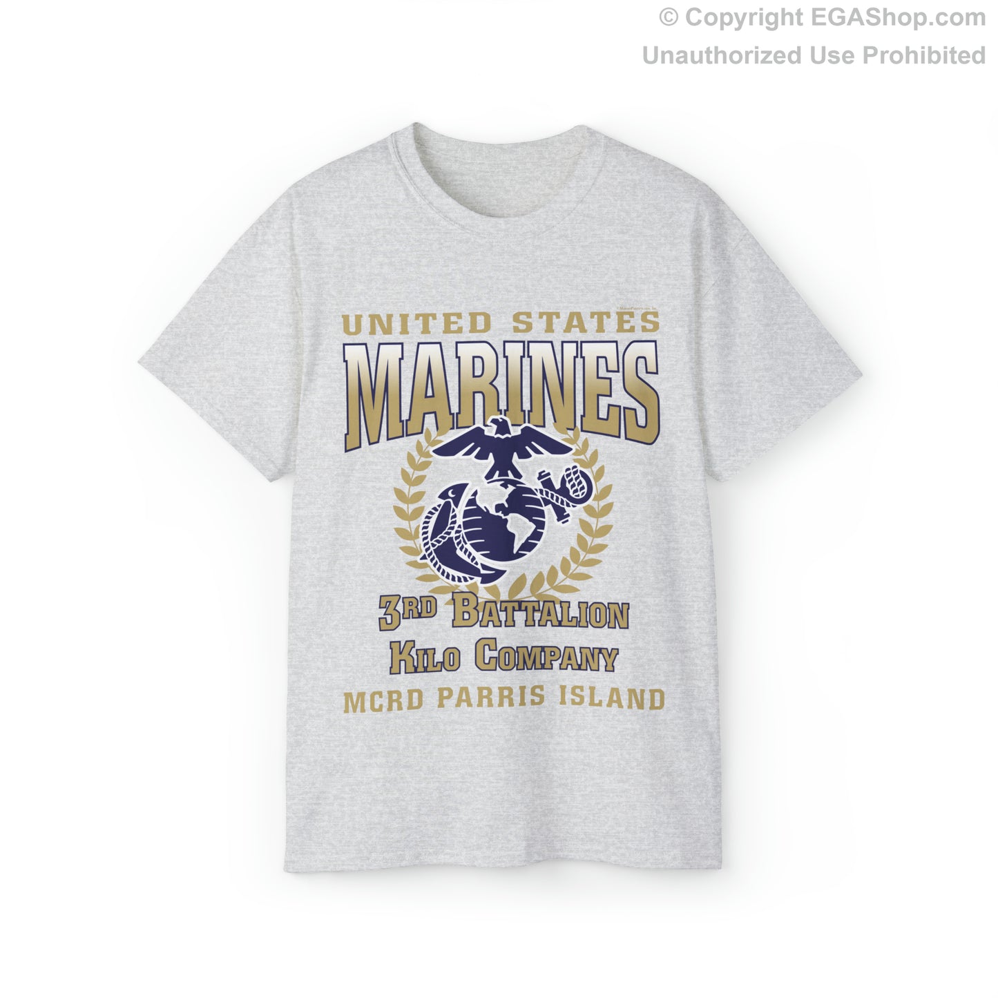T-Shirt: Kilo Co. MCRD Parris Island (EGA, Blank Back)