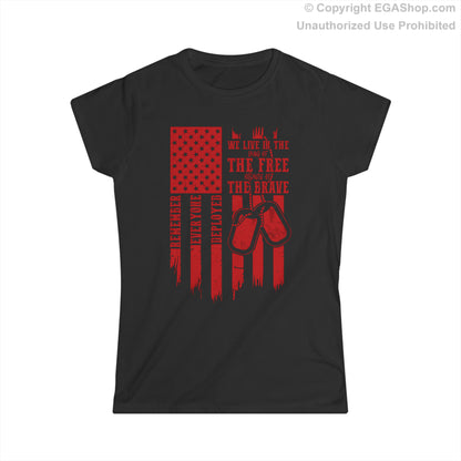 T-Shirt, Ladies Fit: Red Friday Land of the Free