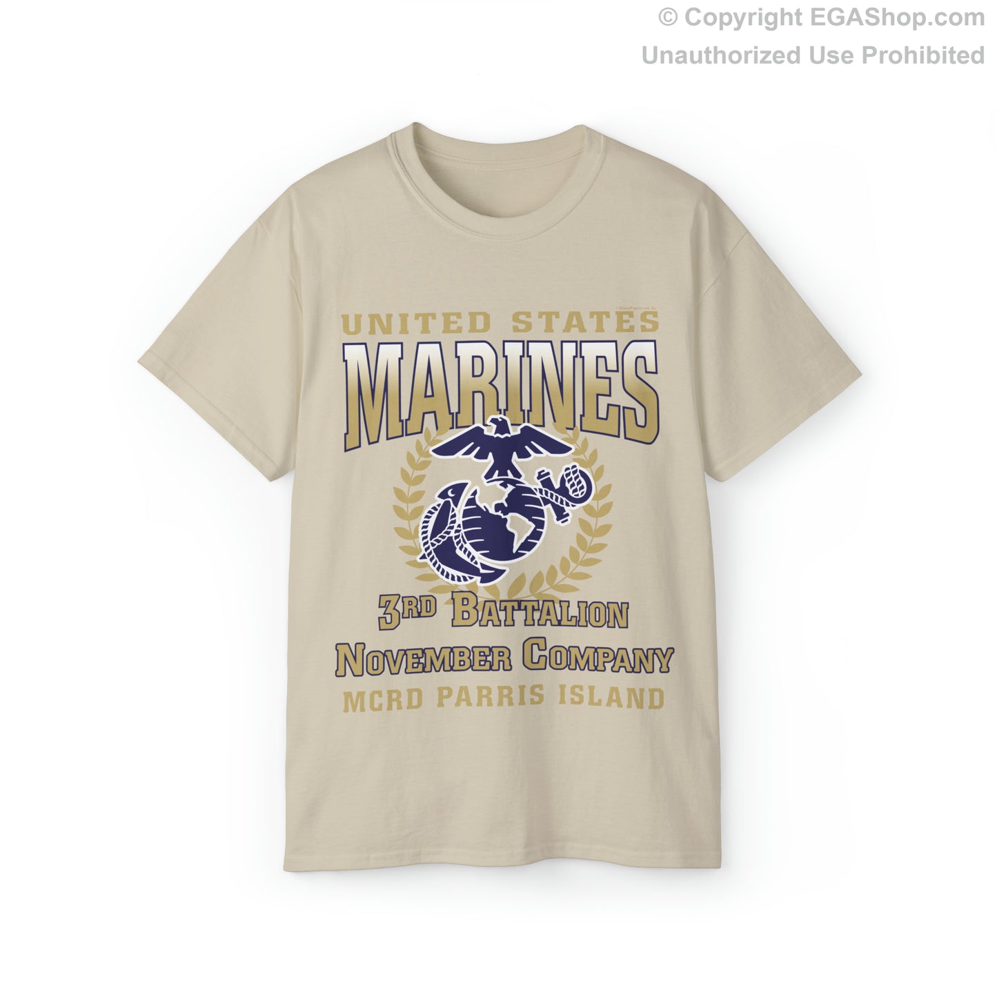 T-Shirt: November Co. MCRD Parris Island (EGA + Back Proud Family)