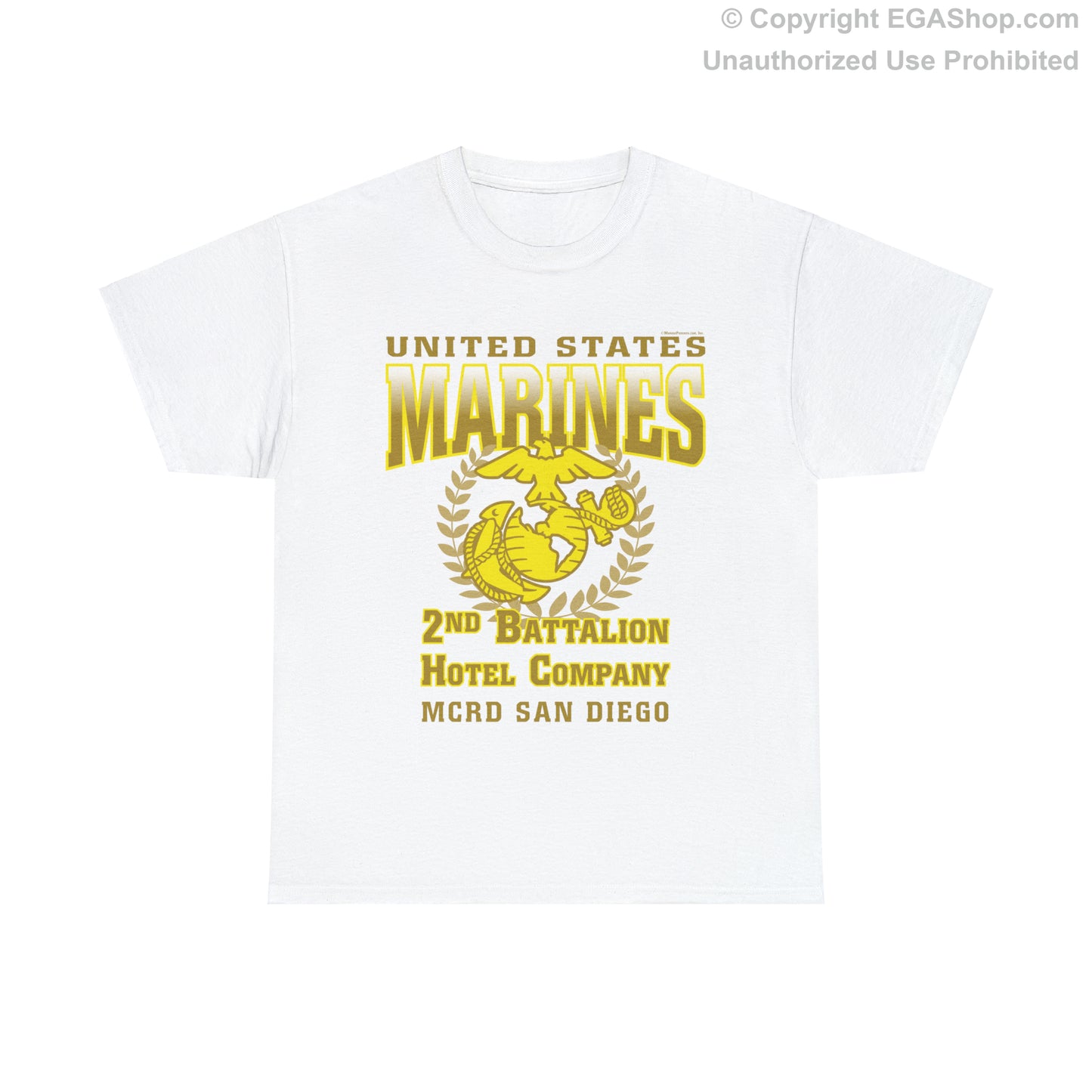 T-Shirt: Hotel Co. MCRD San Diego (EGA + Back Proud Family)