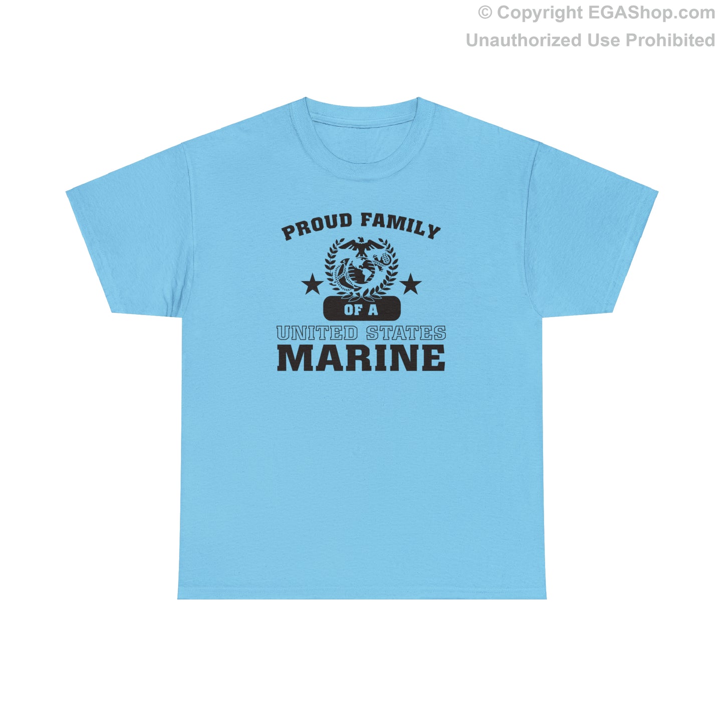 T-Shirt: Proud Family of a Marine (Varsity Style, Color Choices)
