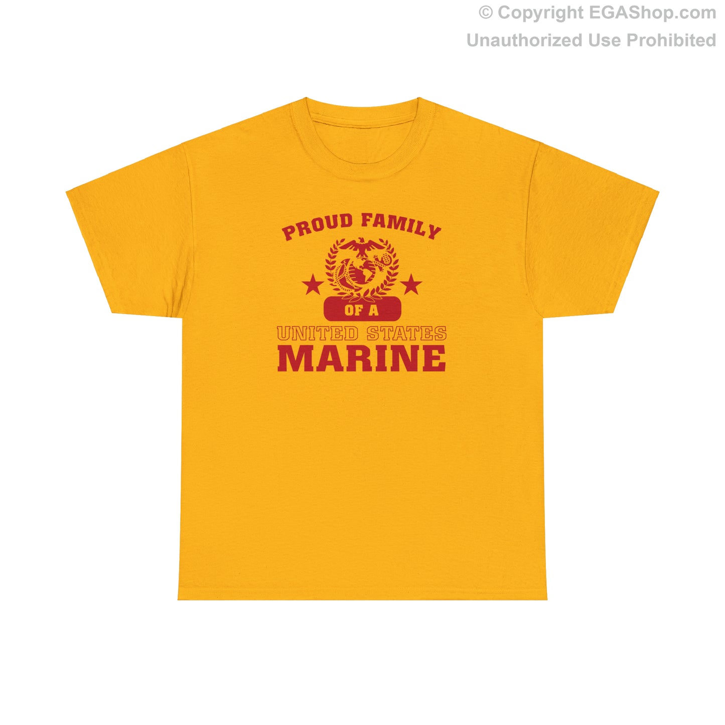 T-Shirt: Proud Family of a Marine (Varsity Style, Color Choices)