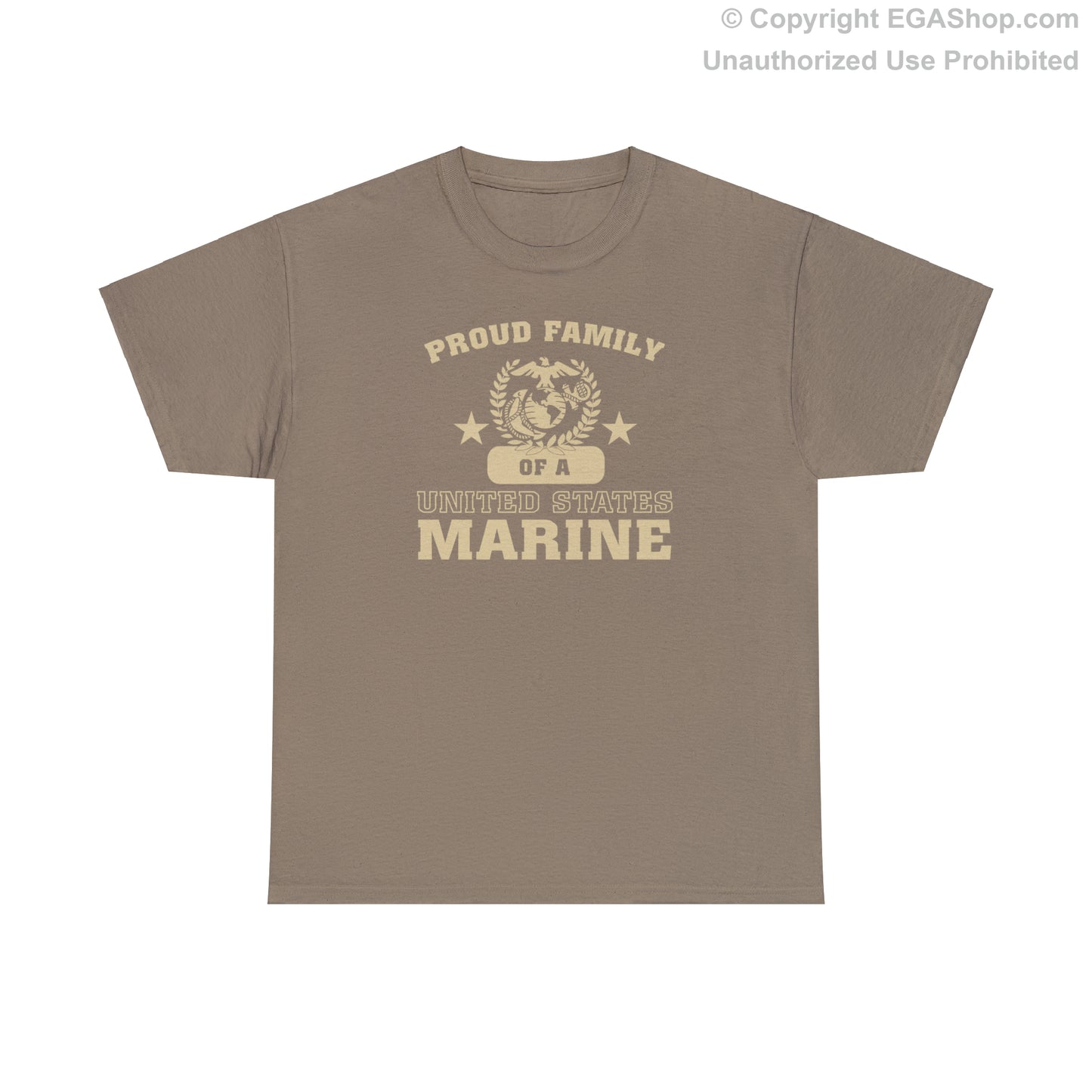 T-Shirt: Proud Family of a Marine (Varsity Style, Color Choices)