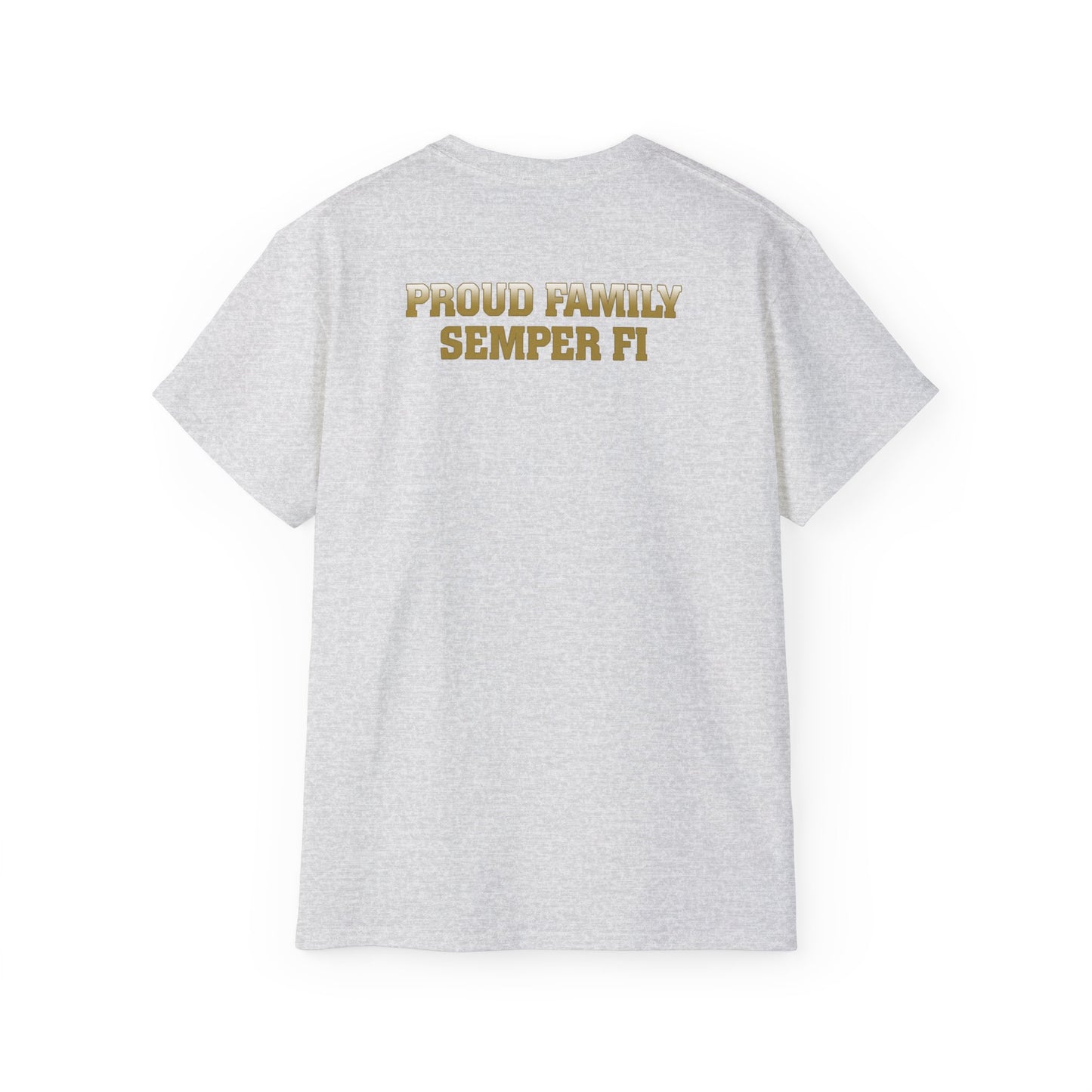 T-Shirt: Alpha Co. MCRD Parris Island (EGA + Back Proud Family)