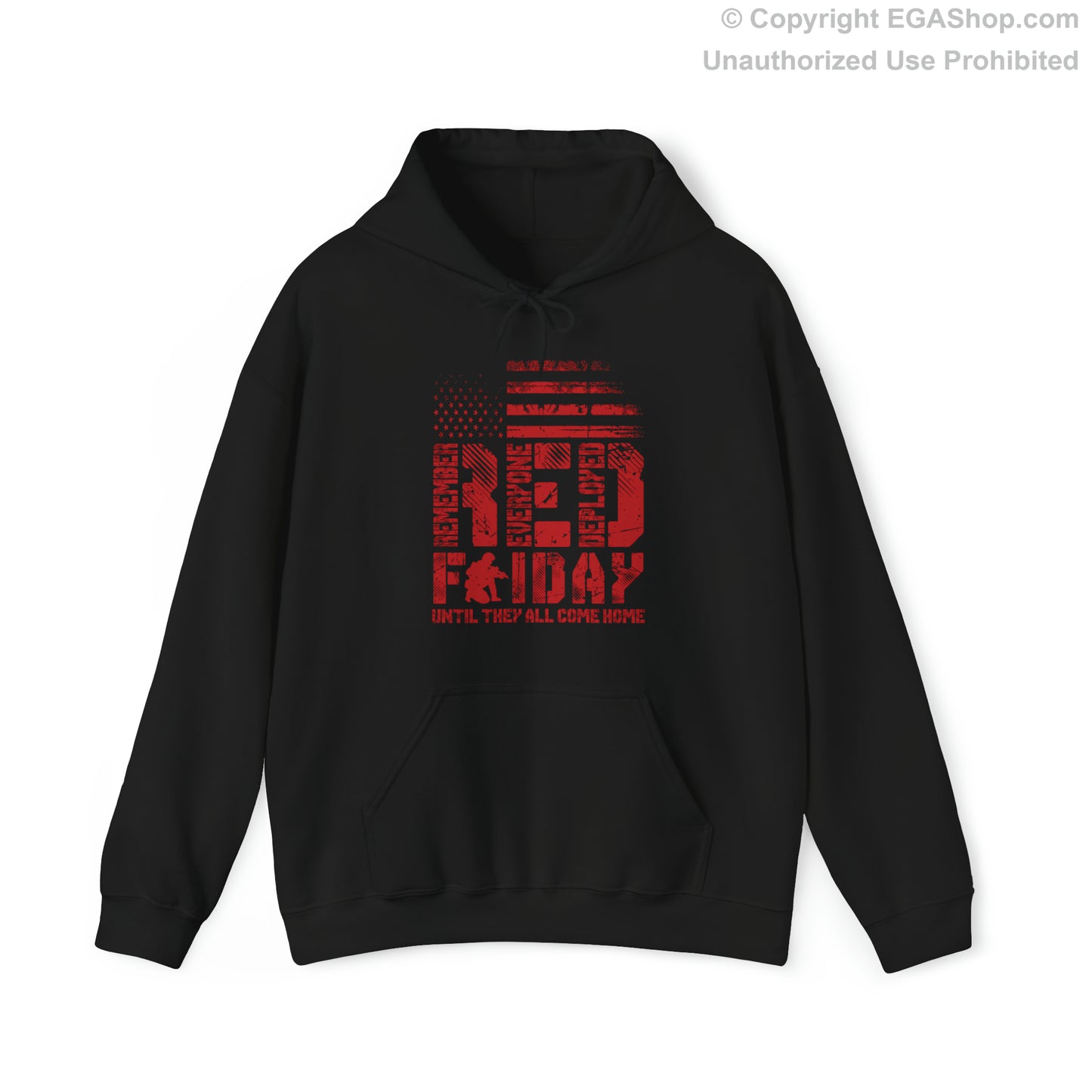 Hoodie: Red Friday with Kneeling Service Member