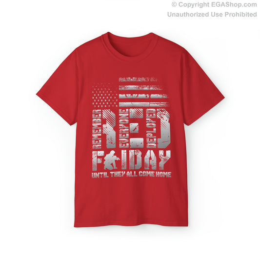 T-Shirt, Unisex: Red Friday with Kneeling Service Member