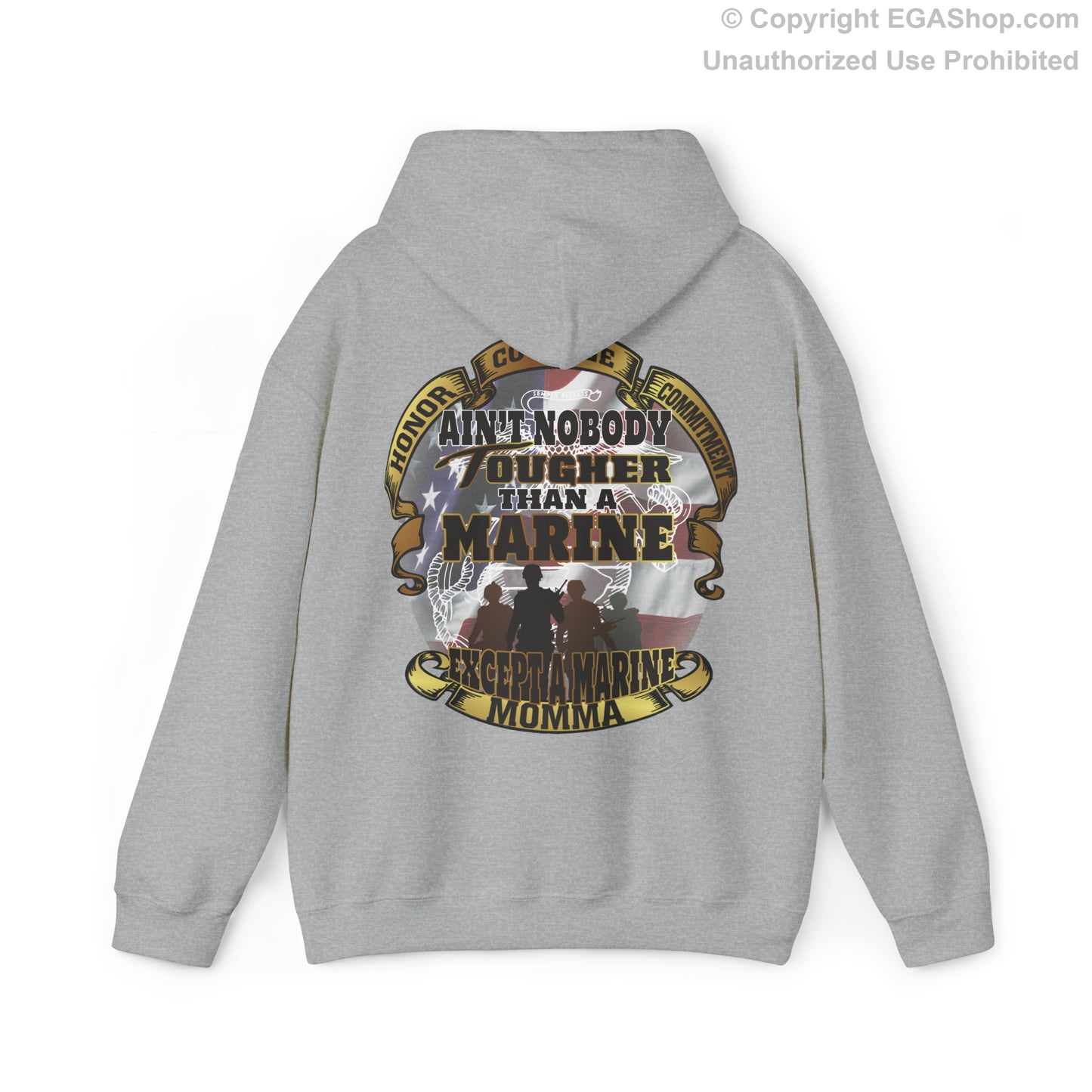 Hoodie: Nobody Tougher than a Marine Except a Marine Momma