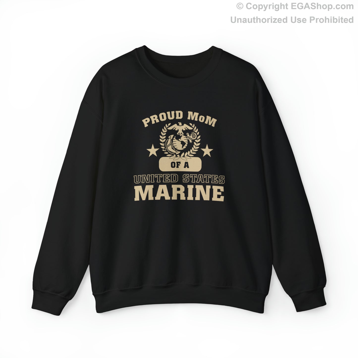 Sweatshirt: Proud MoM of a Marine (Varsity Style, Color Choices)