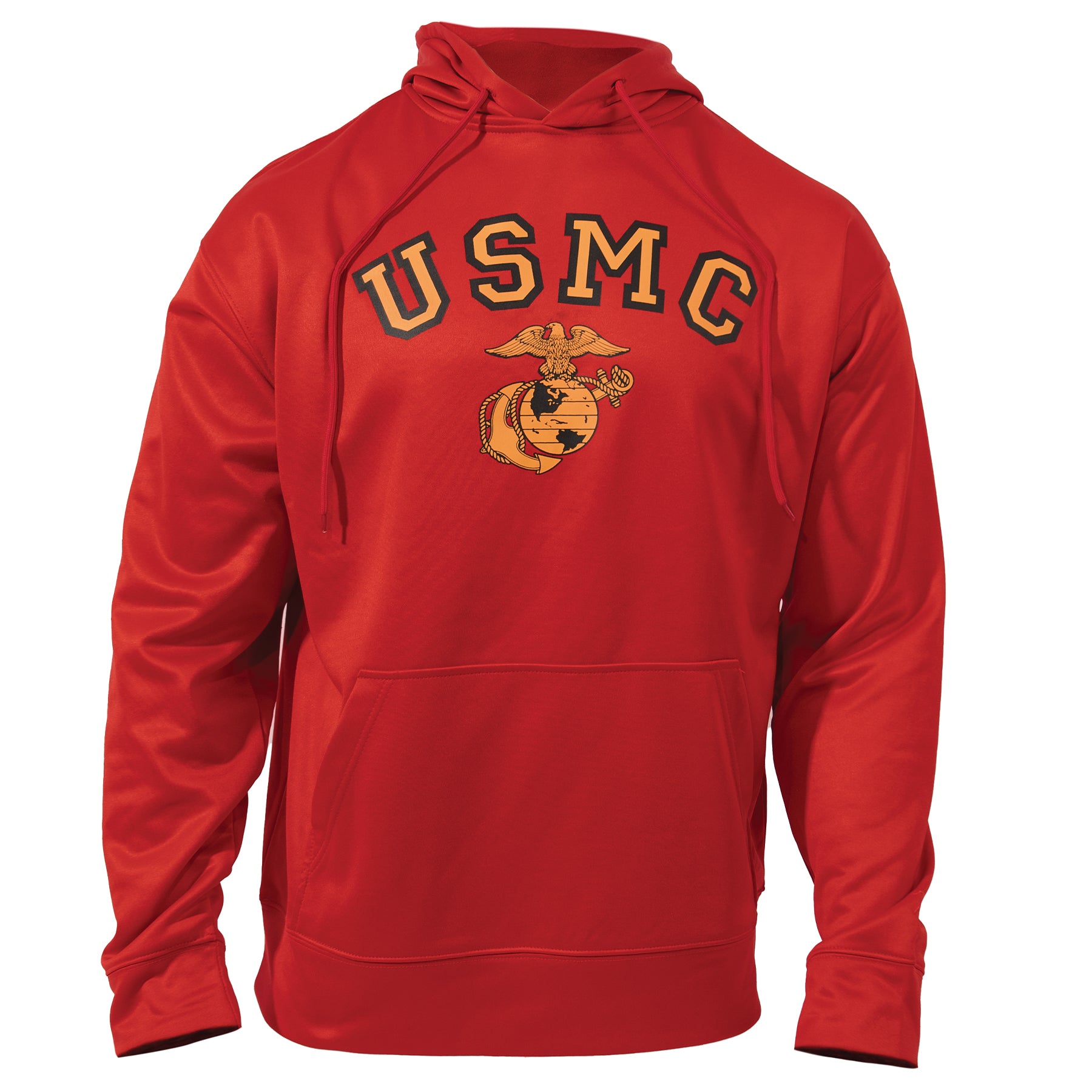 Hoodie USMC Eagle Globe and Anchor on Red