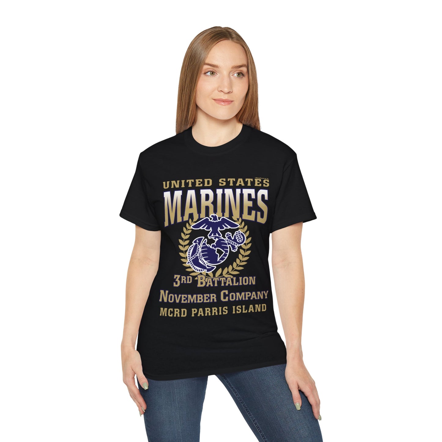 T-Shirt: November Co. MCRD Parris Island (EGA + Back Proud Family)
