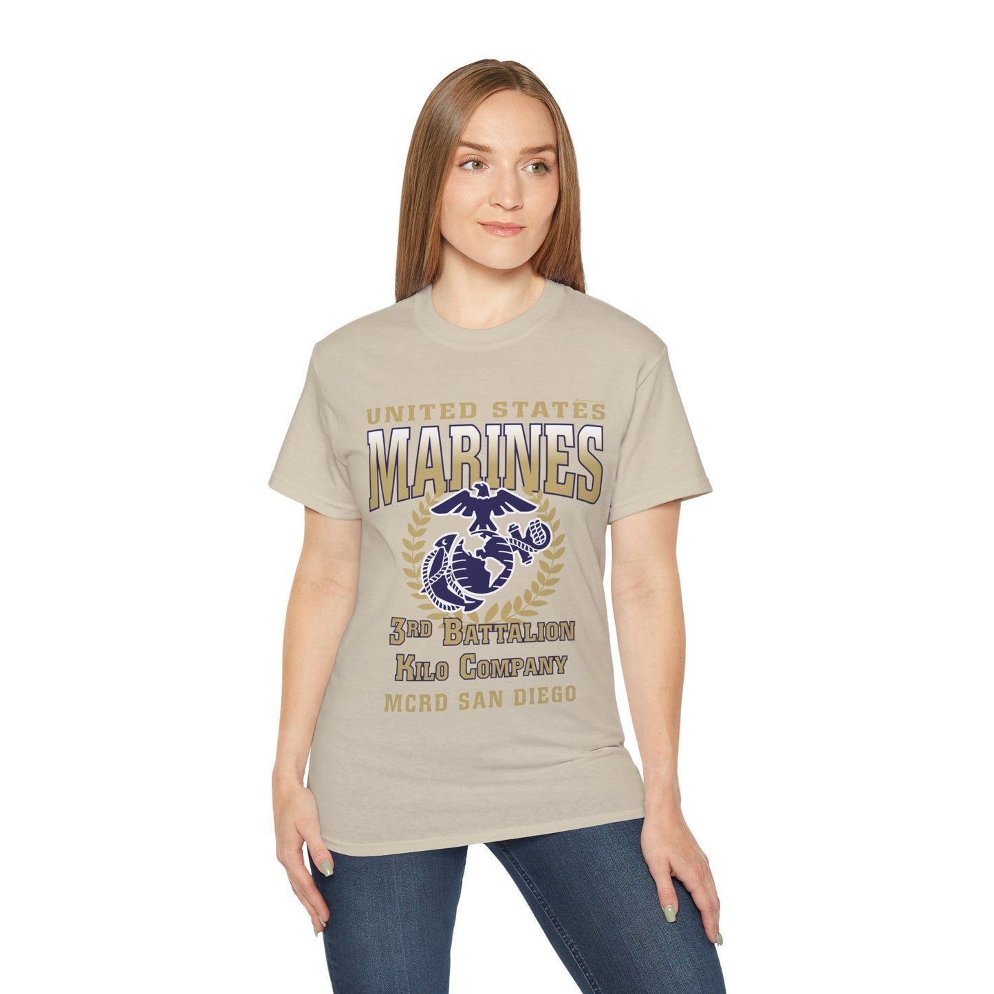 T-Shirt: Kilo Co. MCRD San Diego (EGA + Back Proud Family)