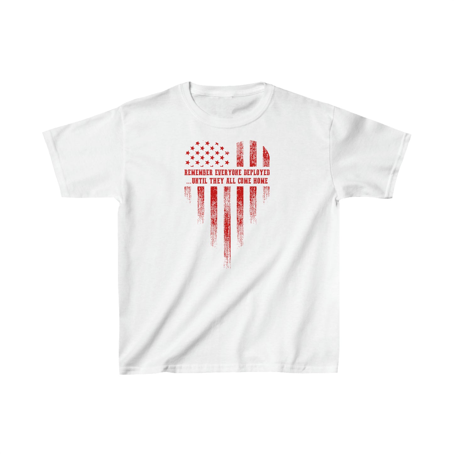 T-Shirt, Youth: R.E.D. Heart American Flag