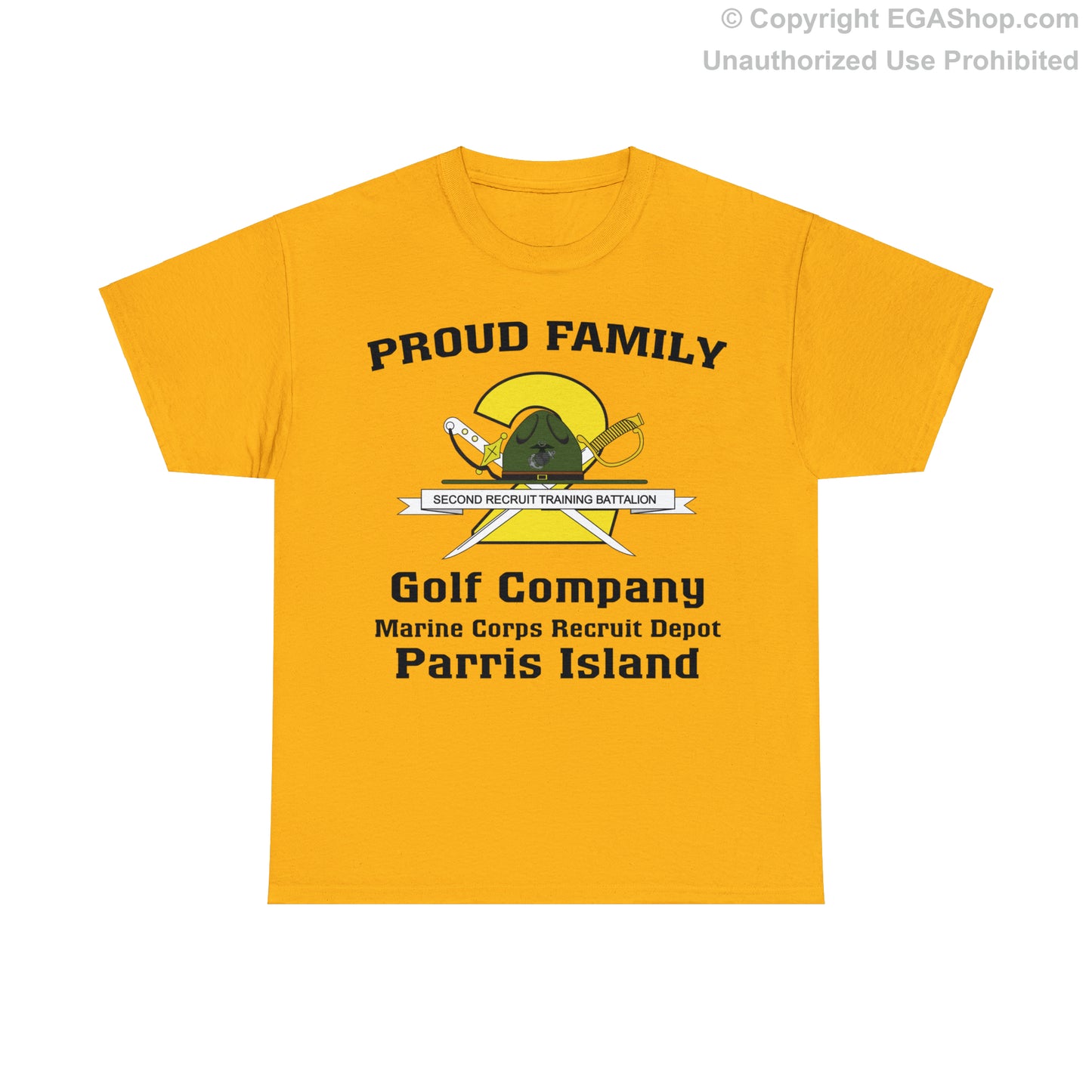 T-Shirt: Golf Co. MCRD Parris Island (2nd Battalion Crest)