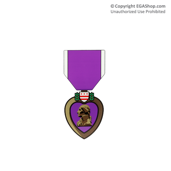 Decal, Purple Heart