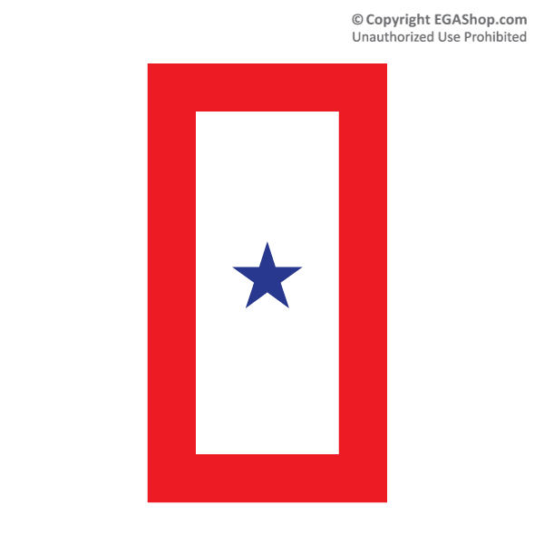 Auto Magnet: Blue Star Service Banner (1 star)