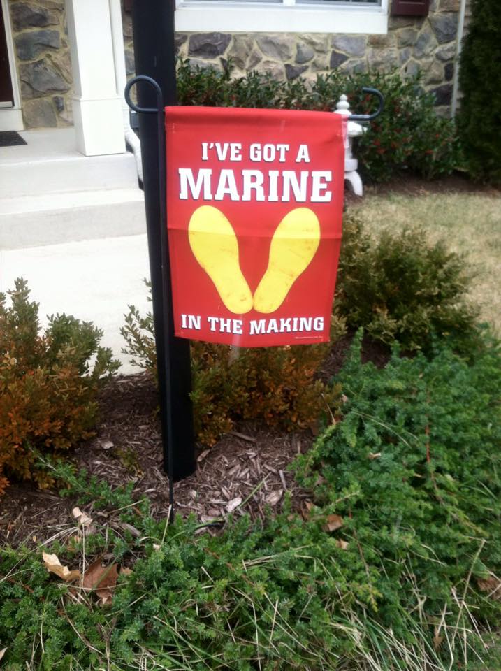 Garden Flag: Marine in the Making (Red, 1st Btn)