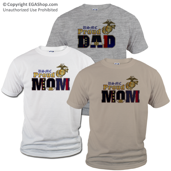 Short Sleeve Shirt (Unisex): Dress Blue Mom OR Dad