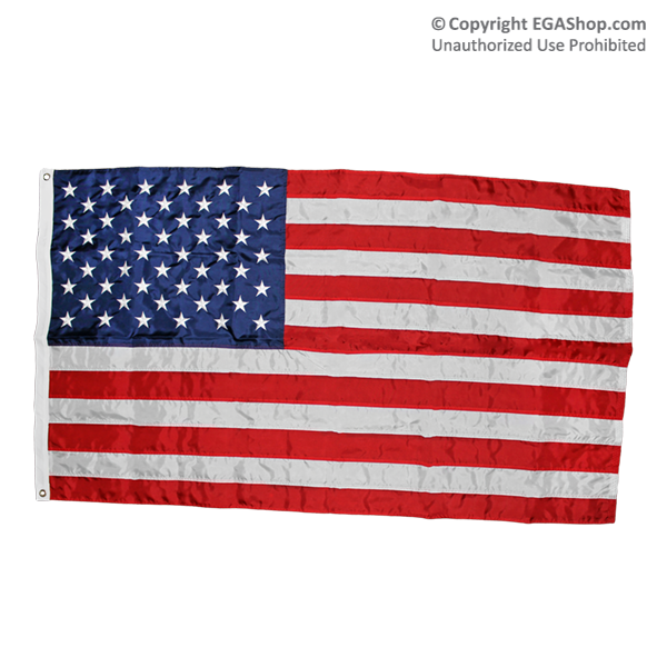 Flag, American: 3x5 Nylon, Embroidered (Made in USA!)