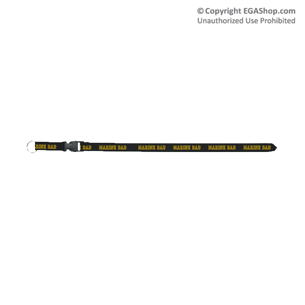 Lanyard: Marine Dad (yellow on black)