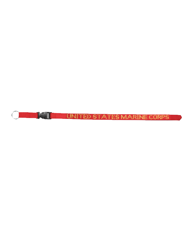 Lanyard: United States Marine Corps (yellow on red)