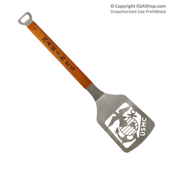 Grill Spatula: Marine Corps, Stainless Steel