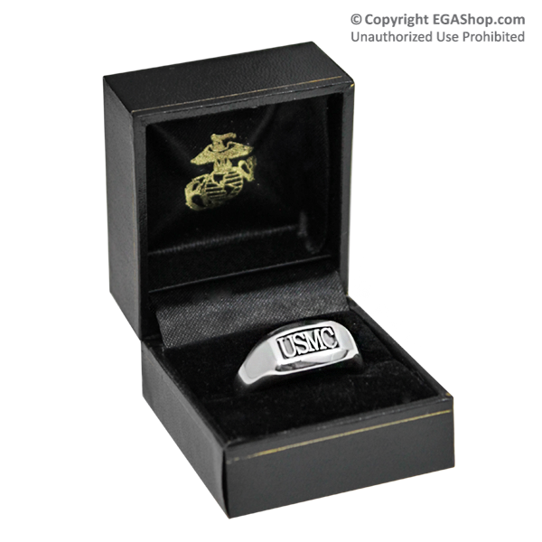 Ring, Sterling Silver USMC Rugged