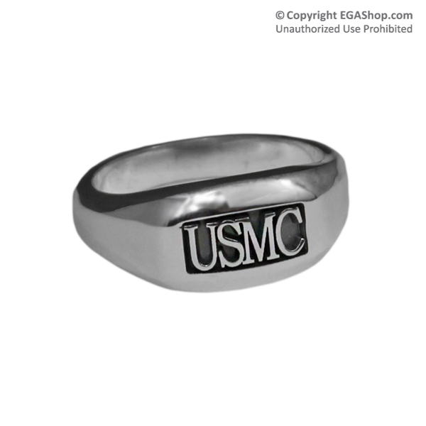 Ring, Sterling Silver USMC Rugged