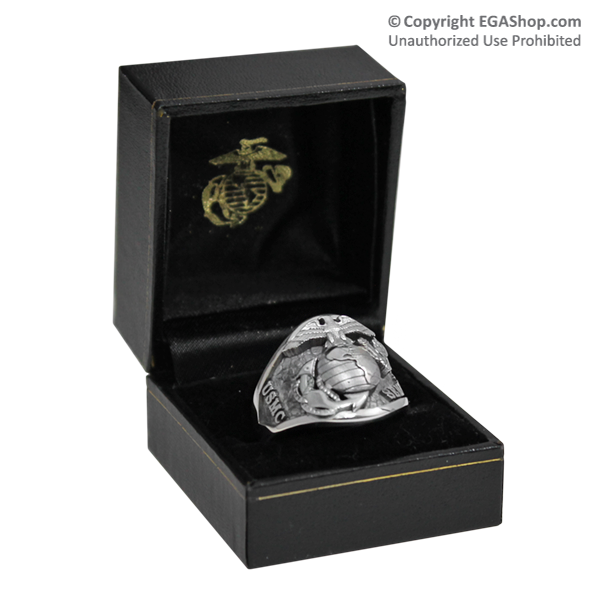 Ring, Sterling Silver EGA Semper Fi