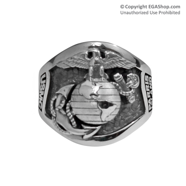 Ring, Sterling Silver Parris Island Graduation Ring