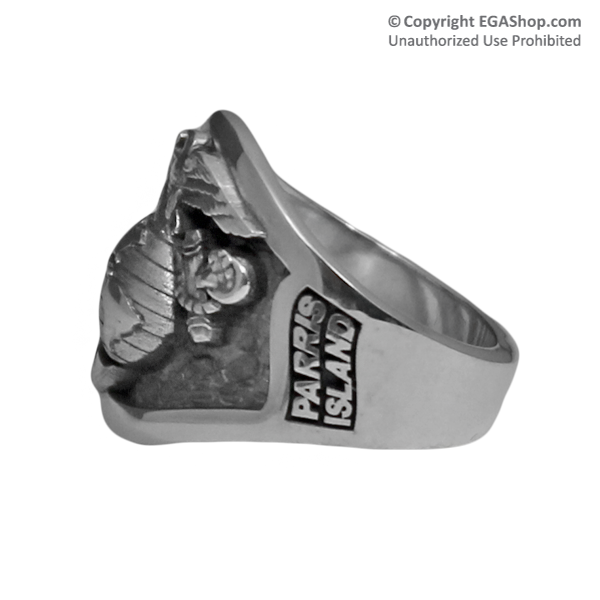 Ring, Sterling Silver Parris Island Graduation Ring