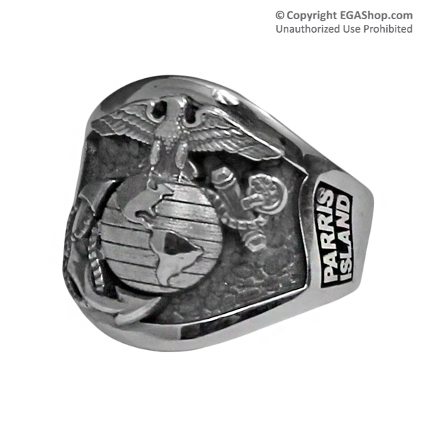 Ring, Sterling Silver Parris Island Graduation Ring