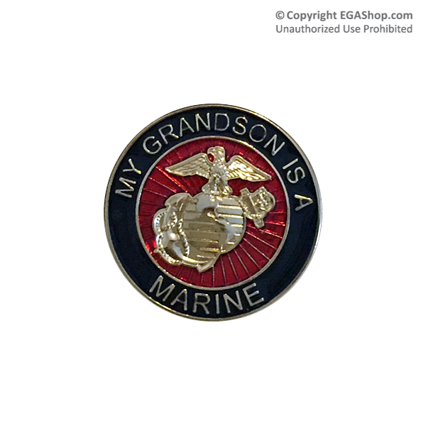 EGA Lapel Pin: My Grandson is a Marine